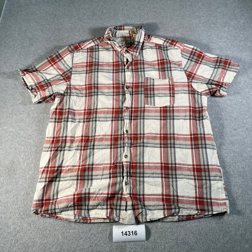 Red Head Brand Co. Shirt Mens 2XL Multicolor Plaid Cotton Casual Wear Button Up